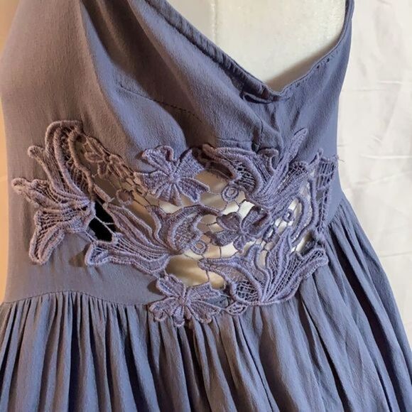 Topshop Blue Floral Open Side Dress - Picture 5 of 12